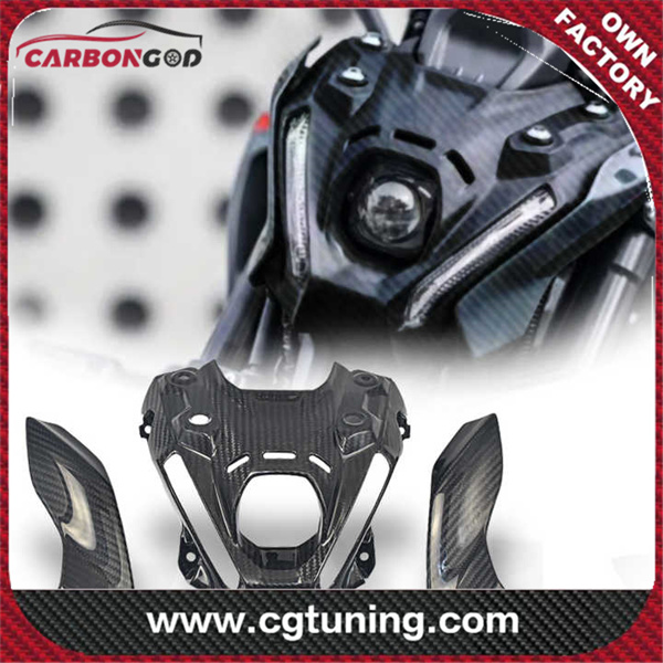 For Yamaha MT09 FZ09 2020 2021 2022 3K 3*3 Full Carbon Fiber Motorcycle Body Parts Kit Front Headlight Side Cover Fairing