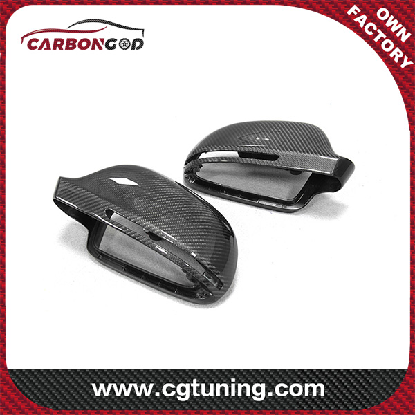 B8 carbon fiber side mirror replacement for audi A3 A4 A5 2009-2012 mirror cover housing without Lane assist