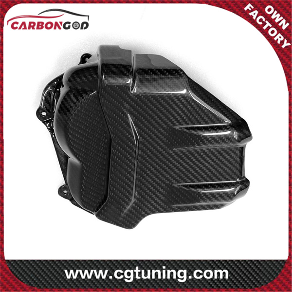 Motorcycle Engine Cam Cover Engine Cover Carbon Fiber Gloss 100% Twill Weave For Ducati Panigale V4/V4S/V4R Streetfighter V4/V4S