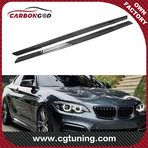 MP Style Carbon Fiber Side Bumper Extension Skirt for BMW F22 Coupe F23 Convertible 218 220 235 240 2014-2019
