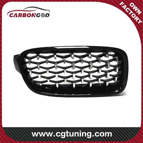 F30  Diamond Style Car Carbon Fiber Front Bumper Grille  For BMW 3 Series  F30 F31 F35 2012-2016 Car grill