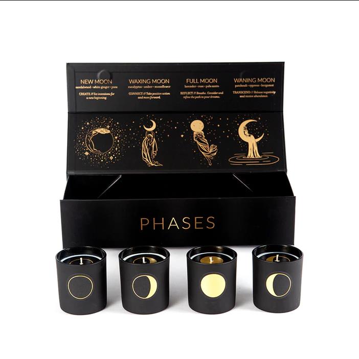 Wholesale Price Candle Shipping Boxes - Luxury Candle Jars Box Black Rigid Paper Box – Caihuan