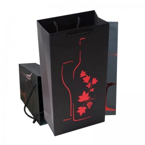 Крафт хартиена торба с персонализиран размер за кутия за вино