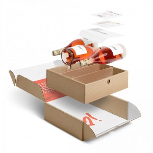 Pielāgota vīna iepakojuma rūpnīcas logotipa drukāts dāvanu komplekts