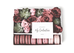 Tapa de caixa de flores con forma de luxo e caixa de embalaxe base