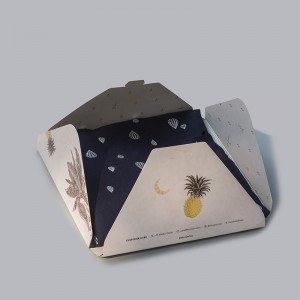 Lille foldbart tørklæde Emballage Ornament Silke Box