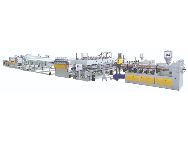 Hollow sheet extrusion line