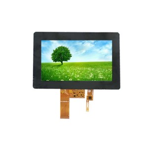 7 inch 800*480 resolution 500nits brightness TN RGB interface 40pin LCD with CTP