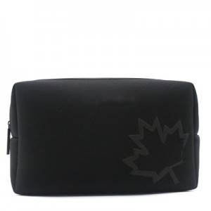 Black PU Bag with leaf print