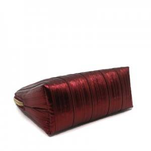 Red PU Bag for Cosmetic with zipper