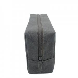 Natural Grey Nylon Bag with zipper
