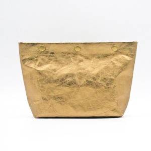 Custom Make up Bag Eco-friendly Clear Kraft Paper Travel and Daily Cosmetic Bag