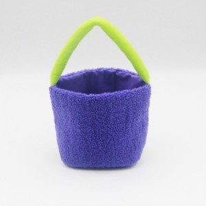 2023 Eco Friendly rPET Towel Fabric Wholesale Purple Bucket Cosmetic Pouch Portable Travel Makeup Storage