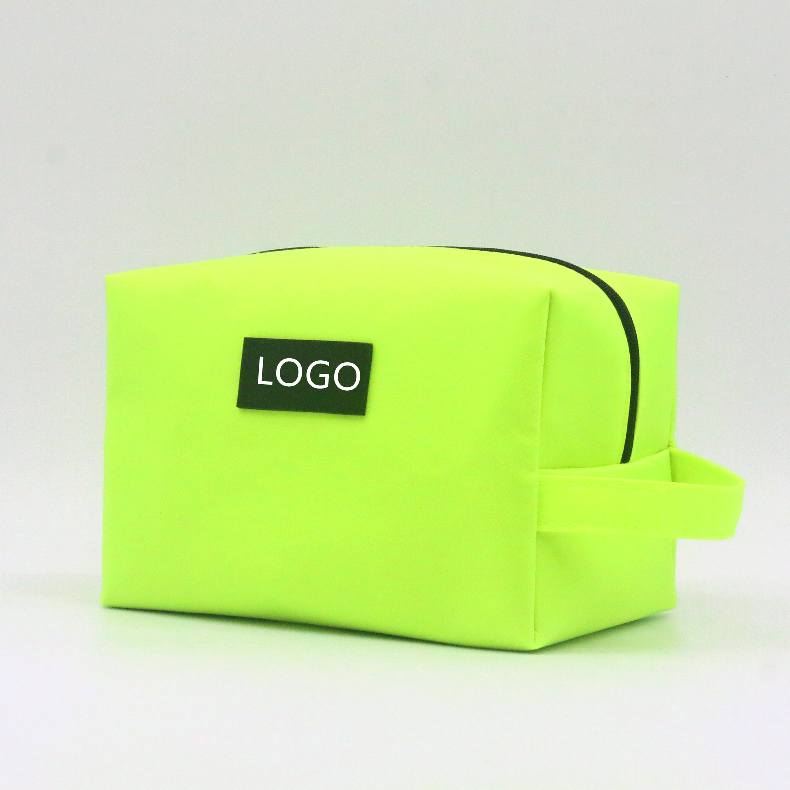 New Products Fashion Fluorescent Green Nylon Portable Men's Wash Bag Lightweight Travel Cosmetic Bag Washable Nylon Toiletry Bag