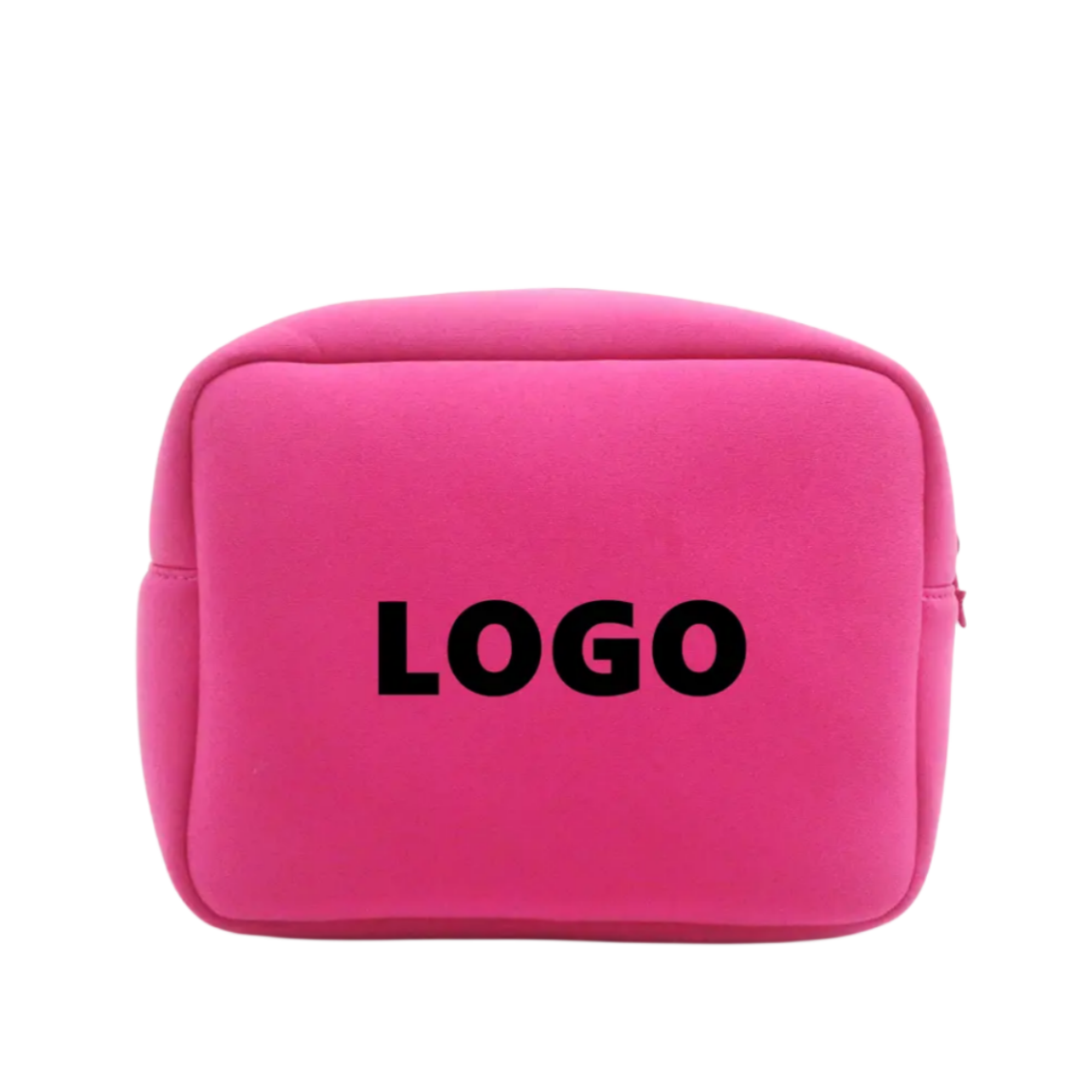 Cute Neoprene Beauty Bag Lady Women Waterproof Custom Logo Travel Toilet Pouch Wholesale Bulk Pink Neoprene Cosmetic Makeup Bag