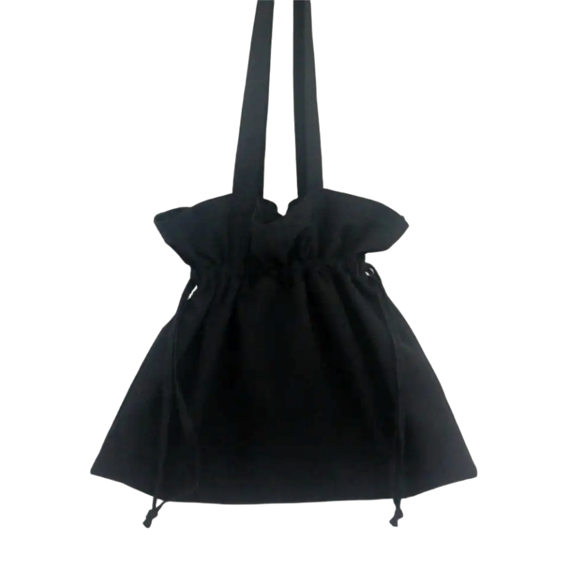 Hot Sale Drawstring Closure New Sustainable Canvas Shopping Tote Wholesale Custom Eco-friendly Black Cotton Canvas Shopping Bag