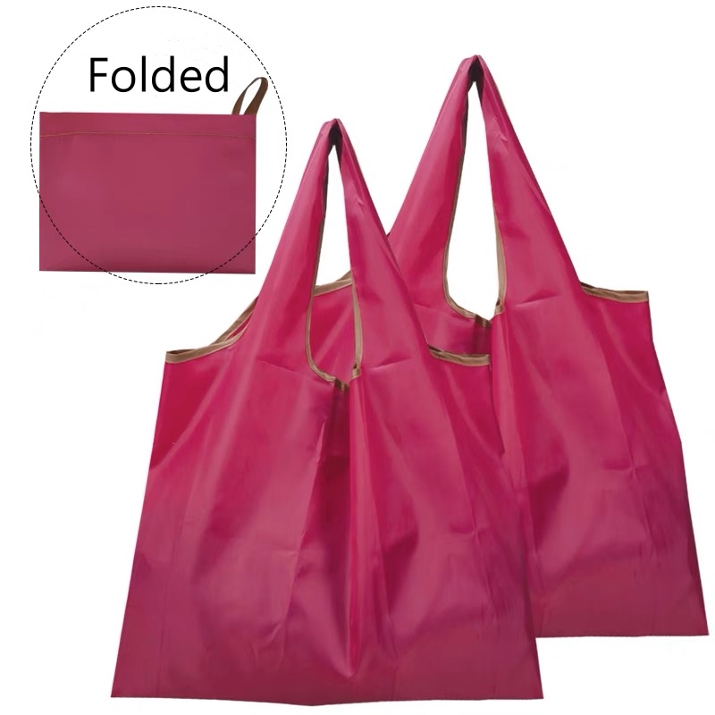 Custom Logo Large Size Polyester Grocery Tote  Wholesale Bulk Supermarket Foldable Customized Shopping Bags