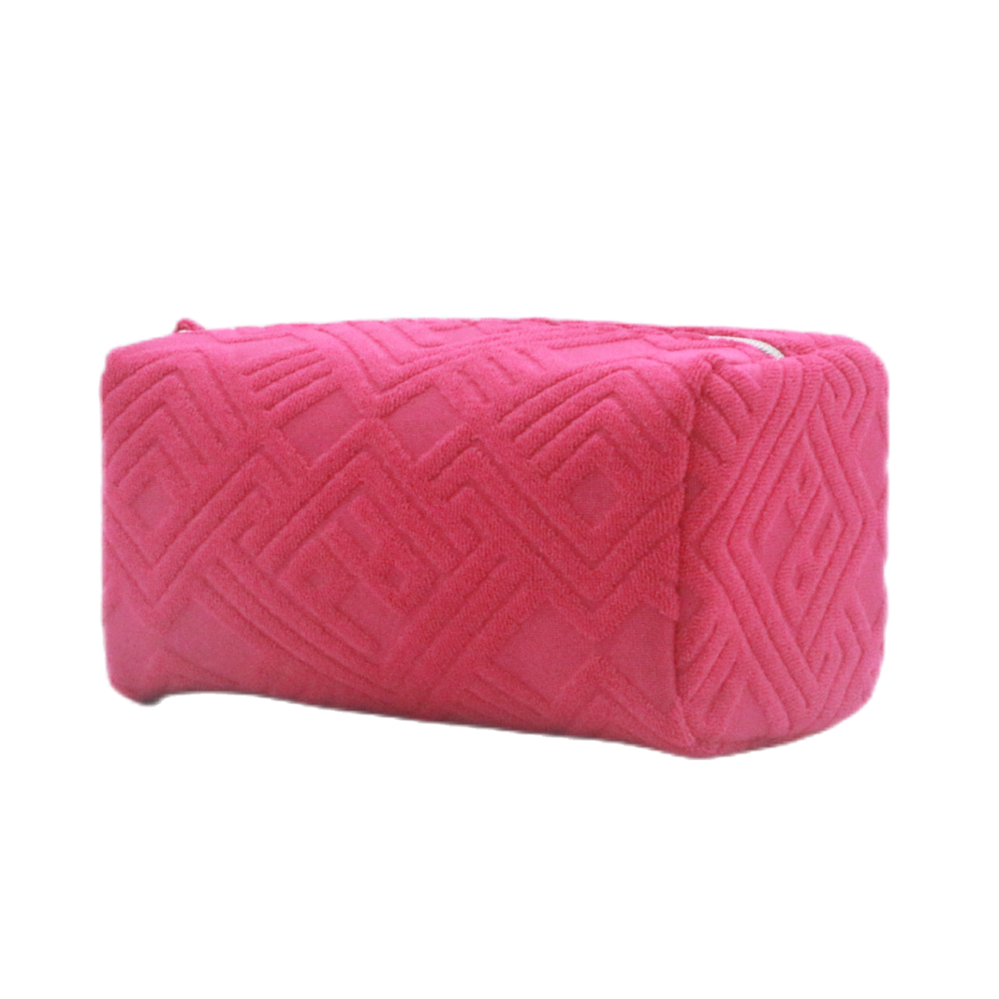 2023 Wholesale Custom Made Autumn Winter Lady Women Fashion Red Terry Cheap Towel Fabric Polyester Cosmetic Makeup Pouch Bag