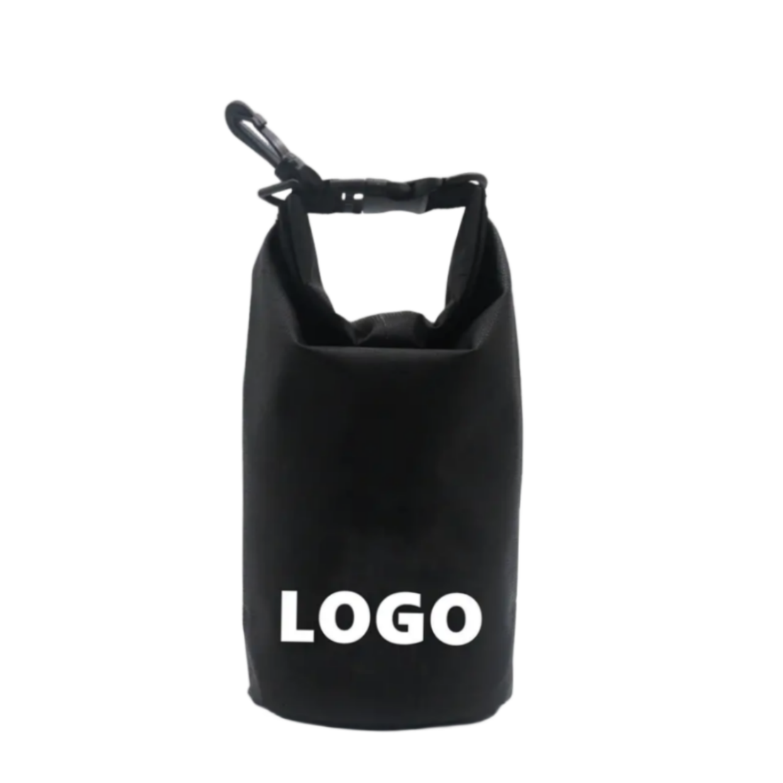 Small Roll Up Bucket Bag Black PVC Waterproof Dry Bag Outdoor Activities Camping Swimming Floating Waterproof PVC Bucket Dry Bag
