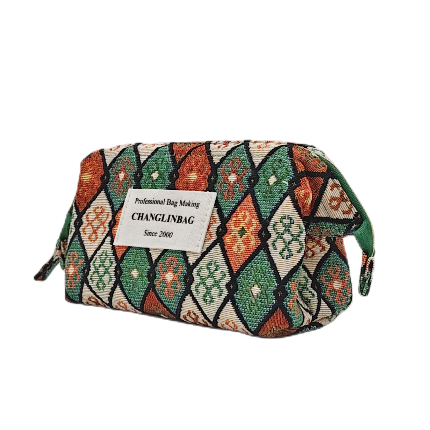 Custom Christmas Promotional Jacquard Lady Women Cosmetic Bag OEM ODM Wholesale  Bulk Factory Direct Travel Polyester Makeup Bag