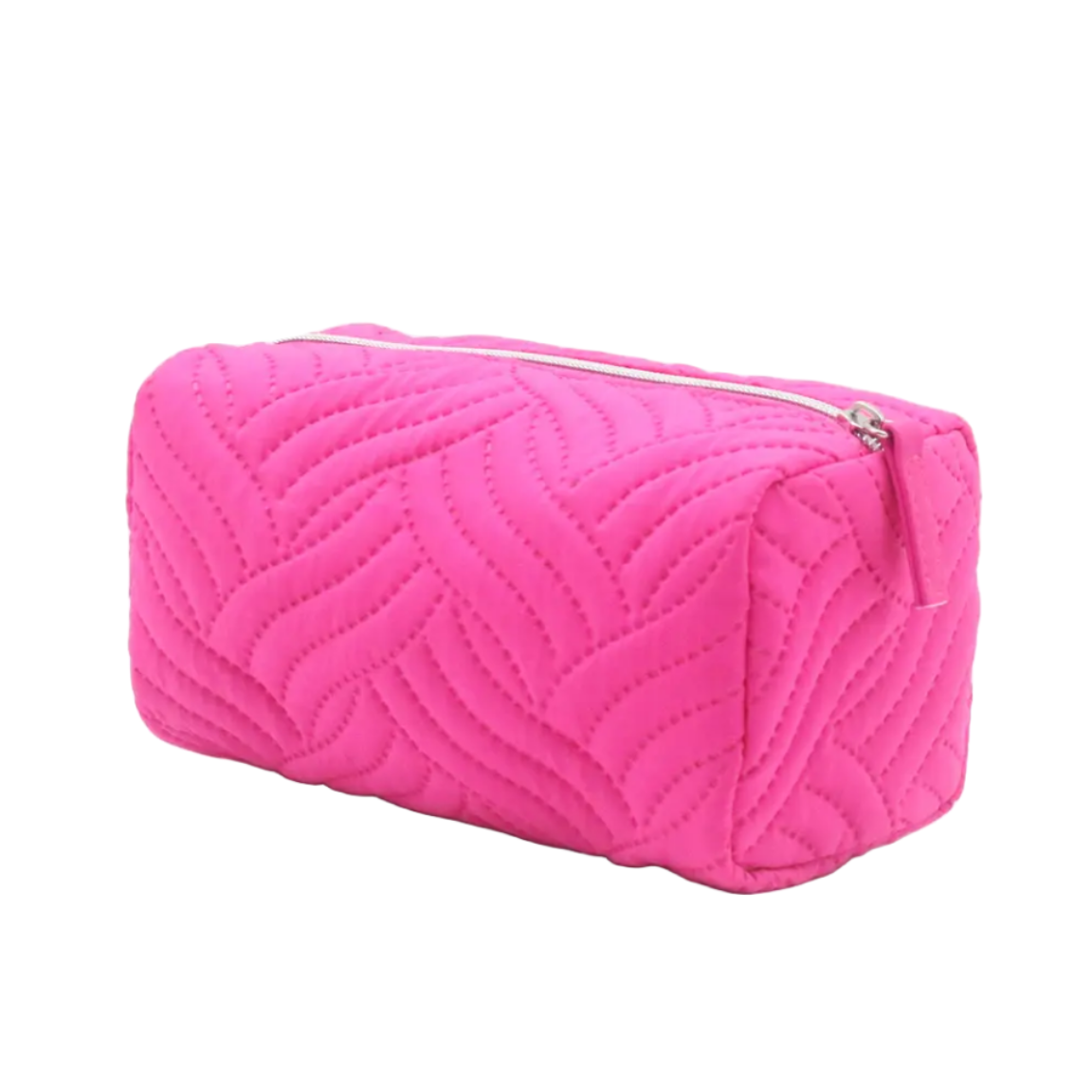 Eco-friendly rPET Beauty Bag Quilted Women Lady Custom Travel Small Quilted Cotton Recycled Polyester Makeup Pouch Cosmetic Bag