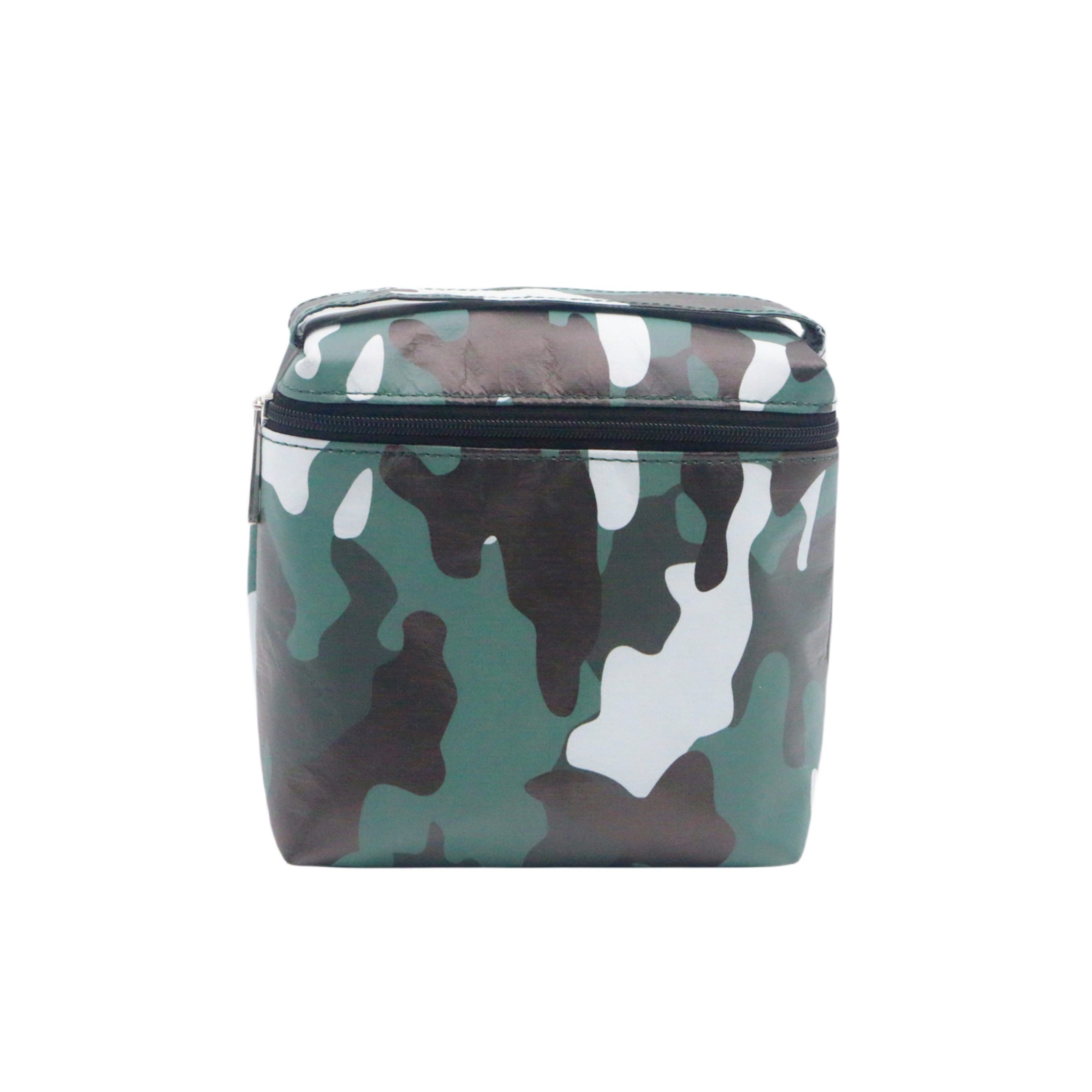 Mini Size Kraft Paper Toiletry Bag Camouflage Prints Eco-friendly Kraft Paper Cosmetic Pouch