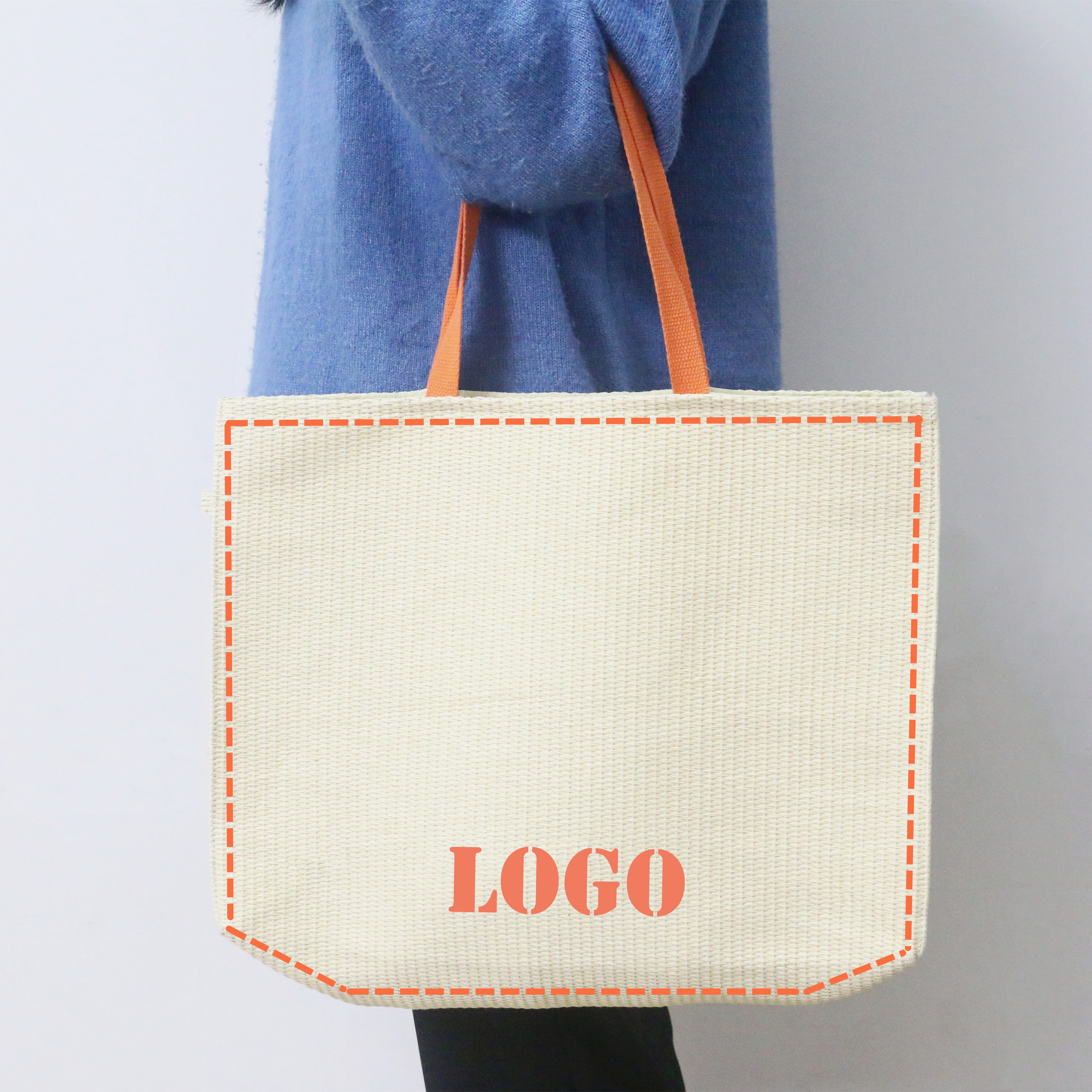 2022 New Product Eco-friendly Natural Straw Tote Bag Large Capacity Letter Pattern Jute Tote Grocery Bag Trendy Jute Beach Bag