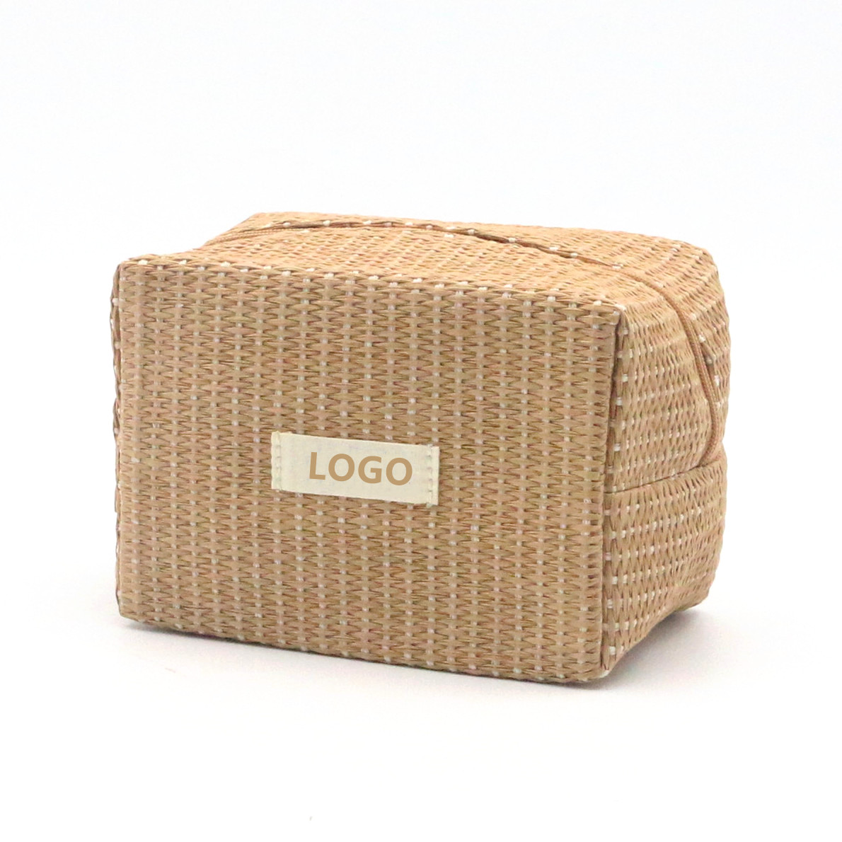 New Products Eco-friendly Straw Beauty Pouch Small Size Raffia Cosmetic Bag Sustainable Paper Straw Makeup Pouch Bag