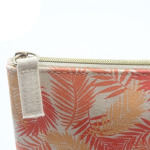 National Cotton Canvas Bag Travel Makeup Cosmetic Bag with zipper Wholesale Customized Printed
