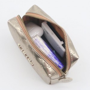 Exquisite Coin Purse Stylish Diamonds Pattern Water-based PU Makeup Pouch Waterproof PU Unisex Cosmetic Pouch