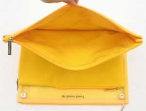 Multifunctional Foldable Cosmetic Storage Clutch Bag Water-based PU Large Capacity Makeup Bag