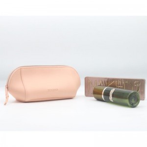 Multi-functional PU Makeup Pouch Mona Lisa Pink Shell Shape Water-based PU Women Cosmetic Bag