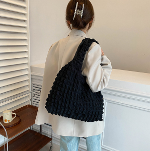 2023 New Arrival Korean Fashion Tote Shopping Bag Large Volume Canvas Singal Shoulder Bag Summer Minimalist Bag