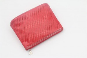 2022 Popular Poinciana Red Hollow-out Design Water-based PU Cosmetic Bag