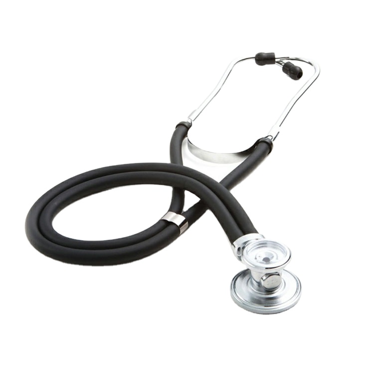 Senior black double tube adult stethoscope Diagnostic Lightweight Stethoscopes Black  Stethoscope