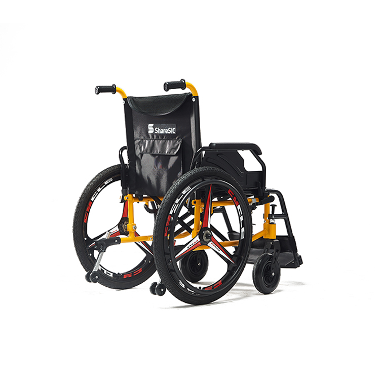wheelchair manual Folding hospital height adjustable wheelchair chair with wheels foot rest and eldery people seat
