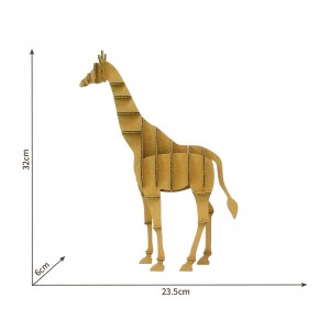 Factory wholesale giraffe design model DIY cardboard 3D puzzle CS158