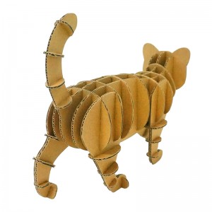 Factory wholesale cat design model DIY cardboard 3D puzzle CS158