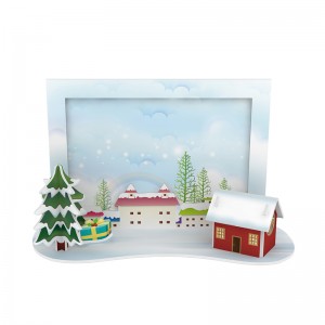 3D Assembly Puzzles Snowy Christmas theme frame  ZC-C012