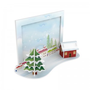 3D Assembly Puzzles Snowy Christmas theme frame  ZC-C012