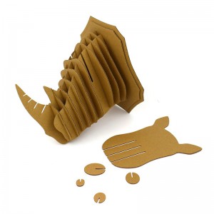 Rhinoceros 3D Puzzle Paper Model For Home Desktop Decoration CS142
