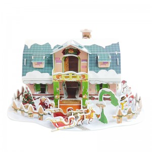 DIY Toy Educational 3d Puzzle Christmas Yard Building Series ZC-C021