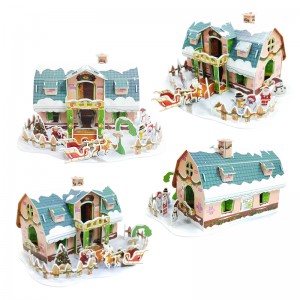 DIY Toy Educational 3d Puzzle Christmas Yard Building Series ZC-C021
