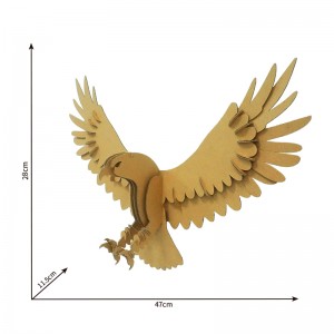 Eagle 3D cardboard Puzzle ຮູບແບບເຈ້ຍສໍາລັບການຕົກແຕ່ງເຮືອນ CS154