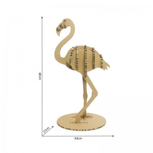 DIY The Flamingo corrugated cardboard 3D Puzzle for home decoration CS168