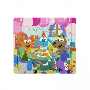 9 pieces Eco-friendly ink with sequence number on back tray Jigsaw Puzzles for kids ZC-18001