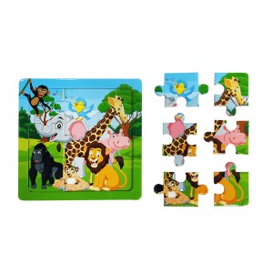 9 pieces Eco-friendly ink with sequence number on back tray Jigsaw Puzzles for kids ZC-14001