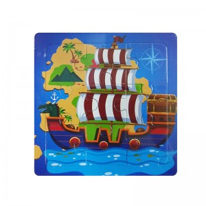 9 pieces Eco-friendly ink with sequence number on back tray Jigsaw Puzzles for kids ZC-14001