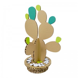 DIY Ko te pear cactus kowakawaka kaata 3D Puzzle mo te whakapaipai whare CS169