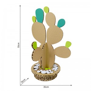 DIY The prickly pear cactus corrugated cardboard 3D Puzzle for home decoration CS169